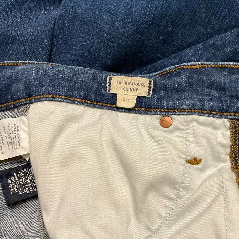 Madewell 10” High-Rise Raw Hem Button Fly Skinny Jeans Sz 30 - Picture 13 of 15